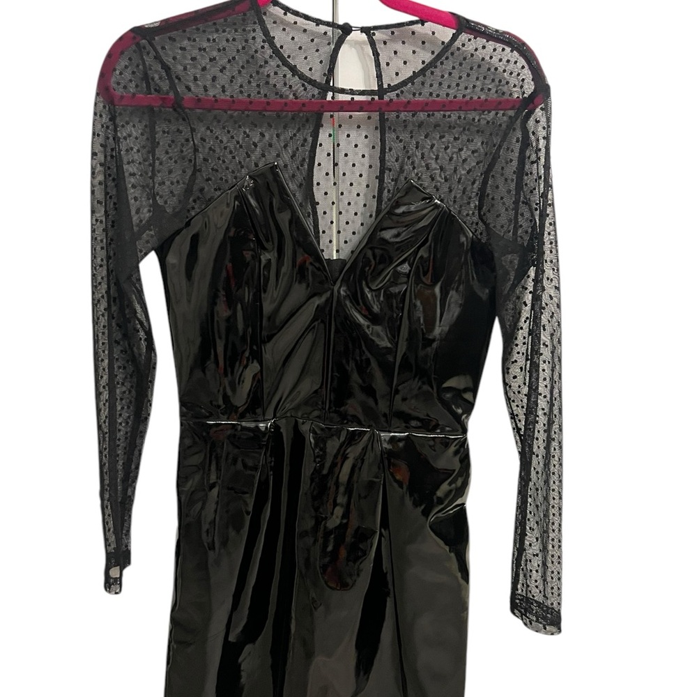 ❌SOLD❌
NWT The Kooples Mini Black Vinyl-Effect Deess - Picture 8 of 10